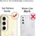 Unov Case for Galaxy S25 Plus Galaxy S24 Plus Case Clear with Design Soft TPU Shock Absorption Slim Embossed Pattern Protective Back Cover 6.7 inch (Rainbow Dinosaur)