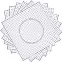 H&W 8PCS 5mm Fuse Beads Boards, Large Clear Pegboards Kits, with Gift 4 Lroning Paper (WA3-Z15)