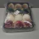 Super Holiday 3.14" Velvet Christmas Balls, 12PCS 80MM Plastic Christmas Ball Ornaments for Xmas Tree Hanging Decorations Assortment, for Holiday Party Decor, Red, White, Green, Coffee