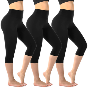 Walifrey Leggings for Women, High Waisted Buttery Soft Womens Leggings for Gym Yoga Workout (Capri 3 Packs Black 2XL)