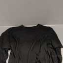 LOLONG Black Long Sleeve Shirt for Woman Fall Crew Neck Tops Ladies Casual Lace Sleeve Solid Basic Tees, XXL