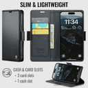 for Apple iPhone 17 Pro Max Case Wallet with RFID Blocking Card Holder for Women and Men, PU Leather Folio Flip Kickstand Protective Shockproof Wallet Phone Case for iPhone 17 Pro Max (Black)