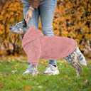 Fuzzy Dog Hoodie Dog Sweaters for Large Dogs Soft Double-Sided Plush Fleece Sweater Clothes Coats Hoodie Sherpa Hooded Sweatshirt (Pink-XXL)