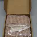 FUTEI Camel Decorative Throw Pillow Covers 18x18 Inch Set of 2,Soft Houndstooth Gingham Textured Cushion Case,Modern Home Decor for Couch Bed Living Room