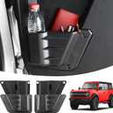 LEPZ 2PCS Rear Door Storage Pockets Compatible for Ford Bronco Accessories,Side Organizer Box Fit Bronco 4-Door 2021 2022 2023 2024, Interior Storage Expansion Organizer Accessory