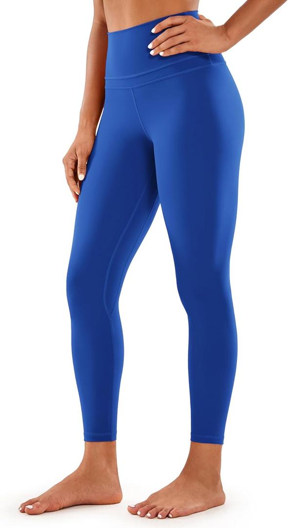 CRZ YOGA Naked Feeling Workout Leggings 25'' - High Waist Yoga Training Tight Womens Pants (X-Small, Waves Blue)