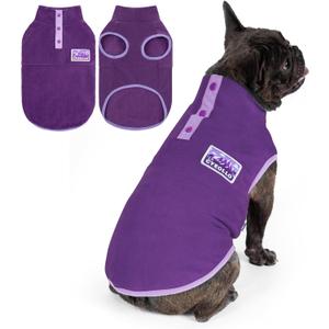 Cyeollo Dog Sweaters for Small Dogs, Turtleneck Fleece Dog Sweater Stretchy Pullover Dogs Jacket Vest Lightweight Soft Warm Winter Pet Clothes, Purple M