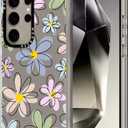 MOSNOVO Case for Samsung Galaxy S24 Ultra, [Buffertech 6.6ft Military-Grade Drop Protection] [Anti Peel Off Tech] Clear TPU Bumper Phone Case Cover Design - Linear Blooms