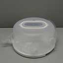 Ohuhu Cake Container, Cake Carrier with Lid and Handle BPA-Free Cake Holder for 10 inch Cake with 2 Handles Cupcake Carrier - Plastic Cover Two Sided Base for Transport Pies Nuts Fruit (White)