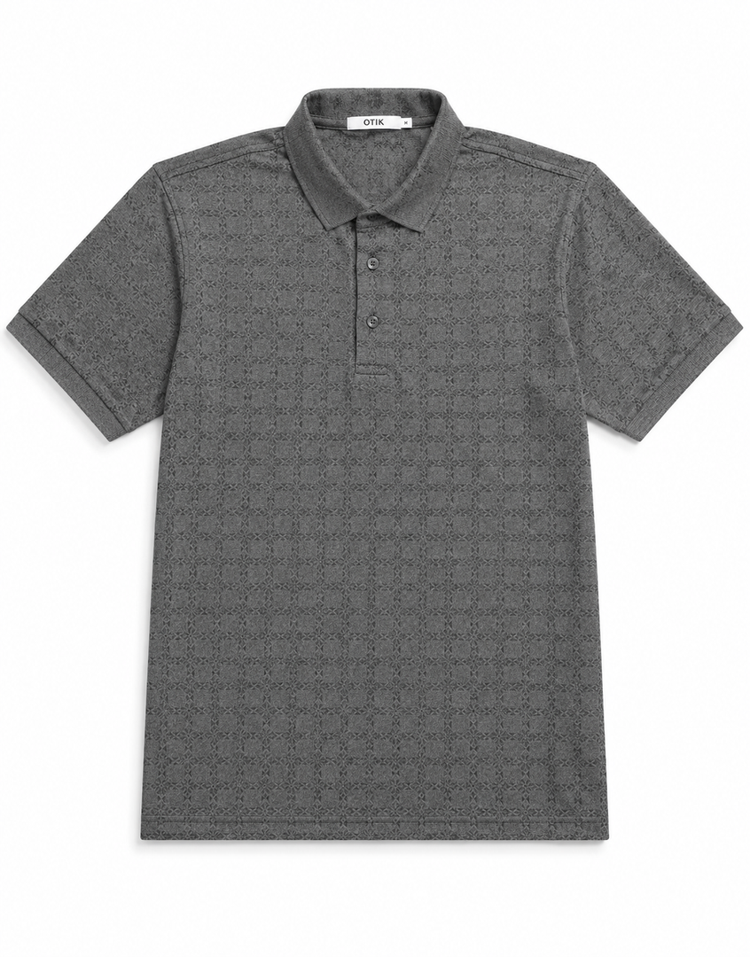Aotik Men's Grey Dress Polo Size XL