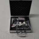 EustomA 2.5X Binocular Loupes Optical Glasses +3W LED Headlight Lamp with Filter + Aluminum Box Silver