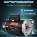 B2855/B2859 2HP Pool Pump Motor, 56Y Frame Swimming Pool Pump Motor | 115/230V, 3450 RPM, 303 Stainless Steel Shaft, Replacement Motor for Outdoor/Indoor Swimming Pool