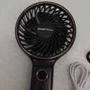 SWEETFULL Handheld Fan, Portable Fan, 5000mAh Rechargeable Battery, 6 Speed Wind, LED Display, Personal Mini Travel Fan with Backup Power, Hand Held Fan USB Foldable Electric Fan for Women Girl (Black)