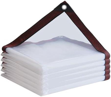 Tarp Waterproof - Clear Heavy Duty Tarps with Grommets 10x10, Large (Small) Outdoor Transparent Cover for Camping/Patios/Enclosure Chicken Coop Garden Plants Anti-Tear Tarpaulins…