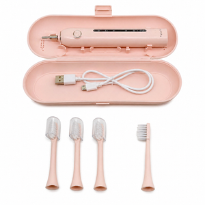 Pink Electric Tooth Brush with Four Bristles, Comes with Case
