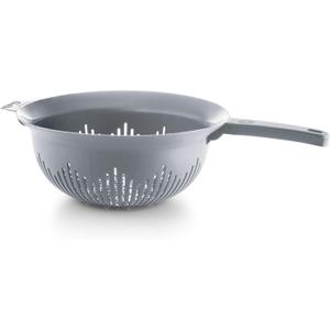 YBM HOME 9.75 Inch Plastic Strainer Colander with Long Handle  Made of Food Safe BPA-Free Plastic - Use for Pasta, Noodles, Spaghetti, Vegetables and More 31-1130-gray (1, Gray)