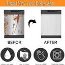 White Wooden Texture Dishwasher Magnet Cover, Pure Wood Color Vinyl Dishwasher Sticker Magnetic, White Wood Color Magnet Refrigerator Skin Panels - 23" x 26" Magnetic