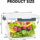 2 Pack Large Glass Food Storage Containers with Lids 85oz/10.5cup Big Airtight Storage Containers for Rotisserie Chicken Meal Prep Leftovers, BPA Free & Leak Proof, Microwave, Oven Safe (gray)