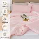 Quataly Queen Comforter Sets Blushpink,3PCS Soft Lightweight Breathable Bedding Comforter Sets for All Season, Queen Size(90''90'' Comforter & 2 Pillowcases)