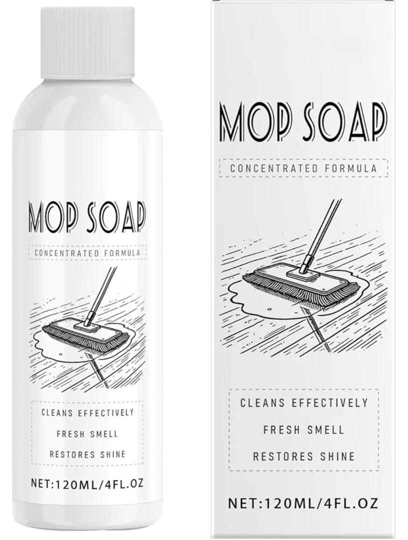 4 x Mop Soap for Floor Cleaning, 120ml Scented Mop Cleaner Soap, Scented Mop Soap Household Supplies Cleaner for Home, Kitchen, Floor