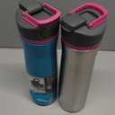 Contigo Cortland Chill 2.0 Vacuum-Insulated Stainless Steel Water Bottle Spill-Proof Lid Preserves Temperature for Hours 24oz 2-Pack Juniper & Dragon fruit Ideal for Travel and Daily Use