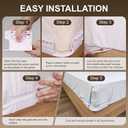 Lock Bed Sheet Straps Holder with Adjustable Height Position, Upgraded Open Corner Holders Keep Sheets Firm & Tight, No More Loose Sheets, Easy Installation (White)