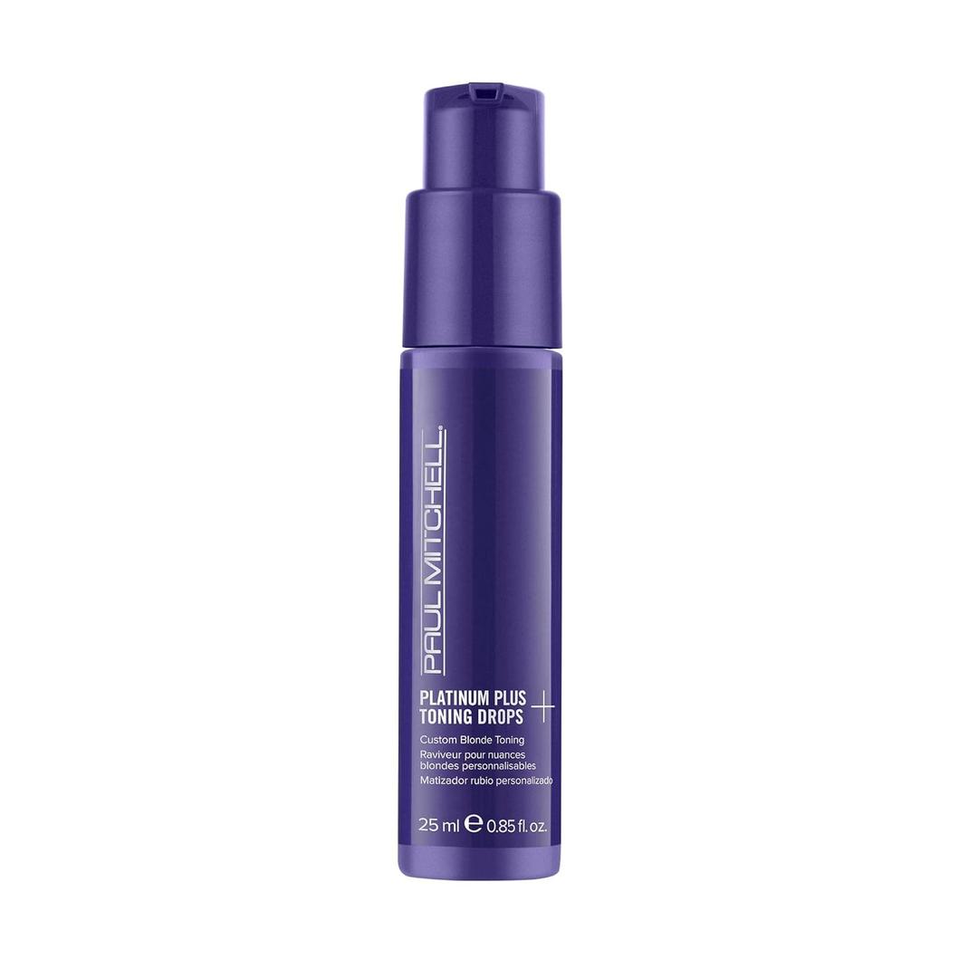 Paul Mitchell Platinum Plus Violet Toning Drops, Banishes Brass + Intensely Tones, Ideal for Blonde, Highlighted, Gray or Silver Hair, 0.85 fl. oz