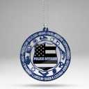 2 x Police Car Hanging Ornament, Officer Pendant for Rear View Mirror, Cop Retirement Gift, Graduation Gifts for Policeman Women Man (1)