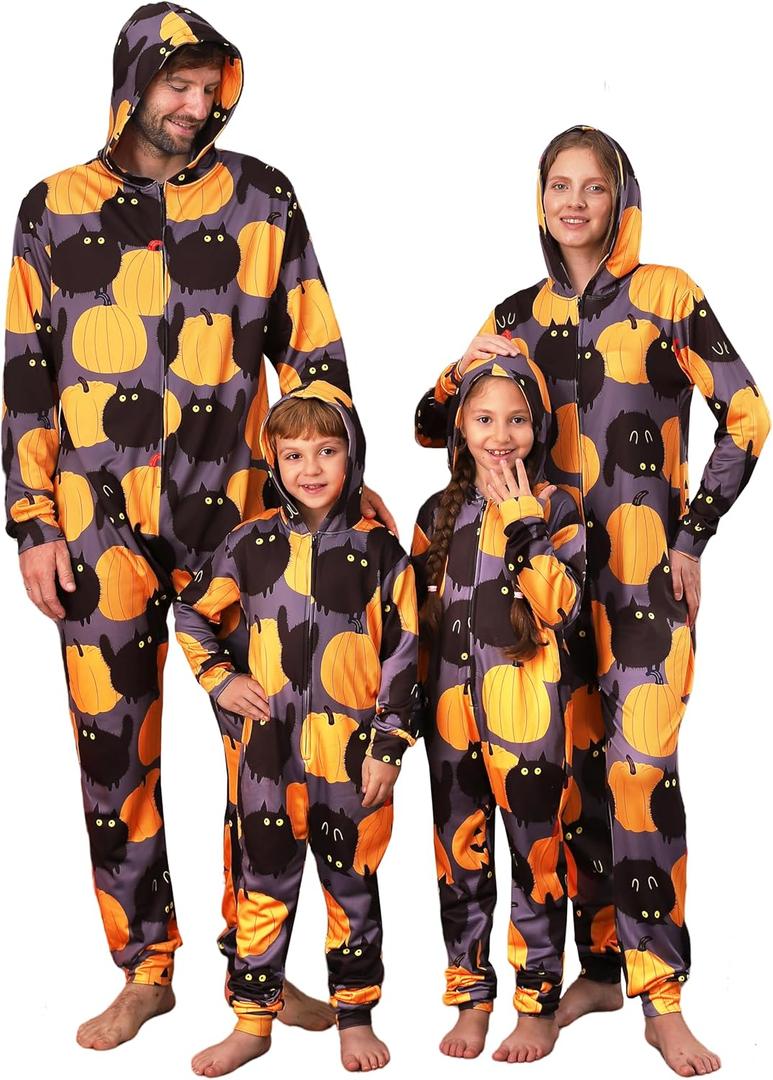 YEAXLUD Family Halloween Costume Onesie Pajamas Adult Matching Pajamas for Couples Pjs (L)