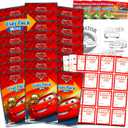 Disney Cars Party Supplies Classroom Gift Exchange Bundle - 24 Cars Mini Coloring Activity Books for School, Stickers | Kids Party Favors