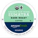 AmazonFresh 80 Ct. Organic Fair Trade K-Cups, Sumatra Dark Roast, Keurig K-Cup Brewer Compatible