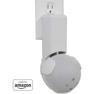 Made For Amazon Outlet Hanger, White, for Echo Dot (4th generation)