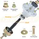 2 Pack AM144608 Spindle Assembly Kit Replace John Deere Spindle Assembly AM144608 John Deere AM144608 Spindle for John Deere S240, X350, X380, Z335E, Z355E, Z375R, Z525E ZTrak Mowers