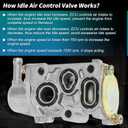 Fast Idle Air Control Valve IACV for Honda CR-V 1997-2001 2.0L Idle Air Control Valve for Honda Accord 1994-1997 2.2L Replace No.16500-P0A-A00/16500-P0A-A01