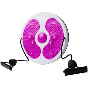 Ab Twist Waist Disc, Adjustable Waist Trainer Twisting Disc with Handles, Waist Slimming Rotating Disc for Waist, Arms, Hips and Thighs with Massage Foot Sole (pink)