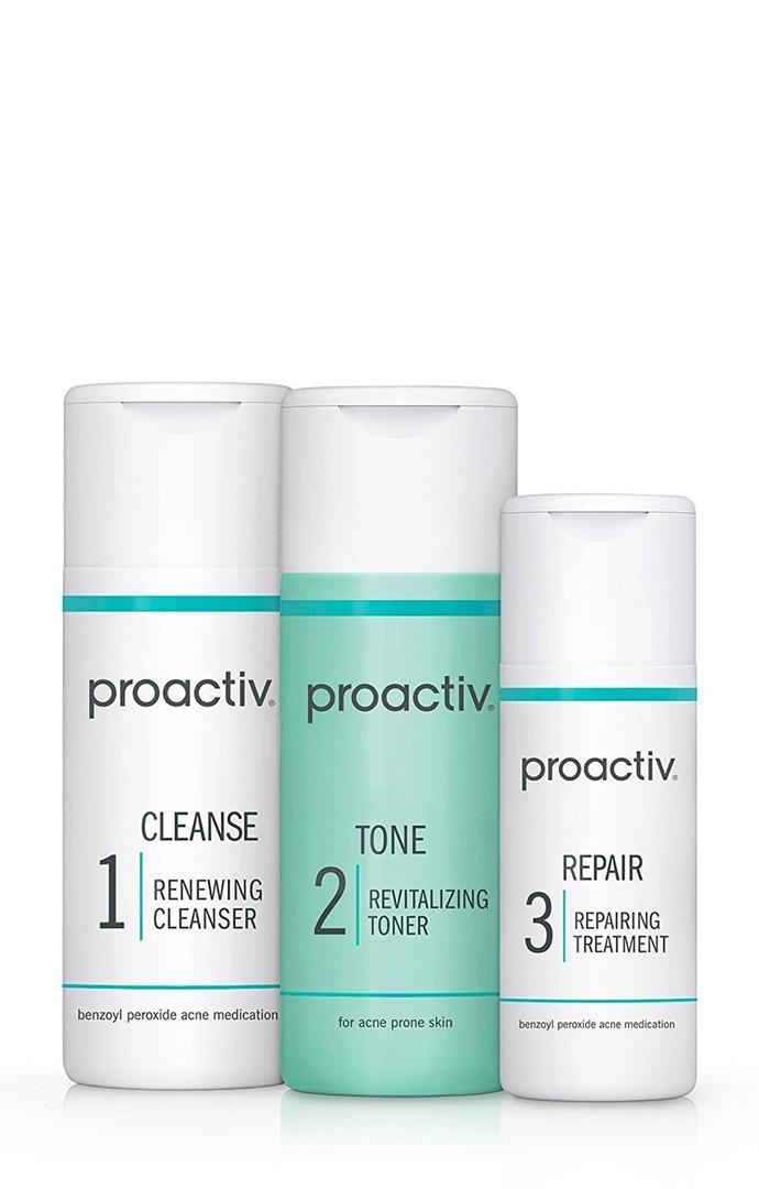 Proactiv 3 Step Acne Treatment - Benzoyl Peroxide Face Wash, Repairing Acne Spot Treatment for Face and Body, Exfoliating Toner - 30 Day Complete Acne Skin Care Kit Proactiv 3 Step Acne Treatment - Benzoyl Peroxide Face Wash, Repairing Acne Spot Treatment for Face and Body, Exfoliating Toner - 30 Day Complete Acne Skin Care Kit