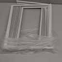 Window AC Side Panels with Frame Set,Air Conditioner Accordion Filler Curtain Replacement for Window AC Units,Fits Most 8,000 BTU Units,White,2 Pack