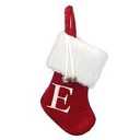 Beyond Your Thoughts Personalized Embroidery Monogram Initial Human Christmas Stockings 1 Pack Durable Christmas Ornament Bag for Family Decorations Red Letter E