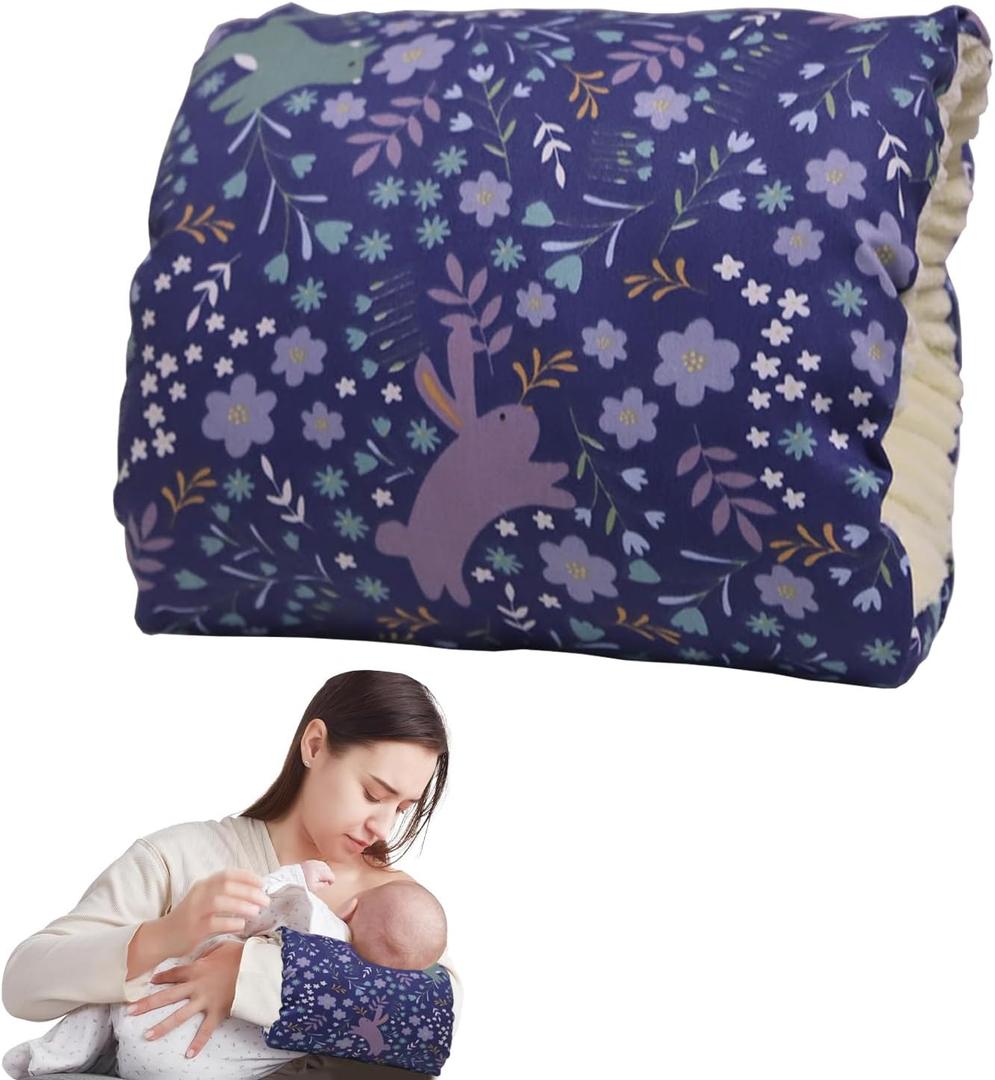 Baby Feeding Arm Pillow,Soft Cotton Cradle ArmPillow for Newborn, Baby Nursing Pillow Head Support Pillow for BreastfeedingBlue