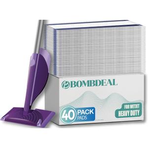 40 Count Mopping Pad Refills for Swiffer WetJet Mop - Thick, Absorbent, and Durable