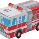 Fun Express Firetruck Shaped Treat Box (set of 12) Birthday Favor and Party Supplies