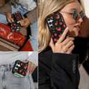 Shorogyt for Samsung Galaxy S25 Cute Kawaii Leather Phone Case - Compatible with Magsafe Wallet Magnetic Credit Card Holder Fashion Cherry Design Phone Cover for Women Girls, Fits 7 Cards