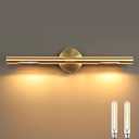 Picture Light,24" Wall Lights for Pictures 3200K Rotatable 360 Gold Picture Lights for Wall, Bathroom Vanity Lights for Artwork Poster Portrait Library Display