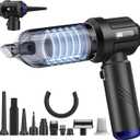 Vostuve Car Vacuum Portable Cordless High Power Small Handheld Vacuum Cleaner 4in1 Compressed Air Duster & Air Blower & Pump Hand Held Mini Vacuum for Car, Home, Office (Black)