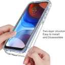 Compatible with Moto E7 Power Case, Moto E7i Power XT2097 Case with Tempered Glass Screen Protector, Full Body Shockproof Clear Flexible Protective Cover Case for Motorola Moto E7 Power (clear)