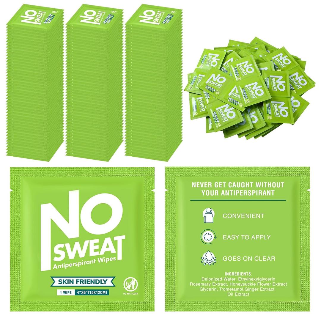 Timgle 150 Pcs Antiperspirant Deodorant Wipes Individually Wrapped Bulk Armpit Deodorant Sweat Wipes Body Wipes for Women Men Teens Underarm Armpit Excessive Sweating(Bright)