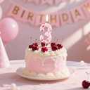 Cherry 8th Birthday Candles,Number 8 Candle for Cake,Red Glitter Fruit Theme Sweet Cherry Cupcake Picks for Baby Shower Kids Birthday Party Decorations Supplies