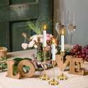 6pcs Gold Candle Holders, Candlestick Holders Taper Candle Holders for Pillar Candles Sticks Holder Decor Halloween Christmas Decorations Candle Candelabros para Centros de Mesa