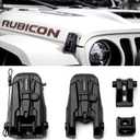 Hood Latches Aluminum Alloy Hood Catch Compatible with Jeep Wrangler JK/JKU 2007-2017, JL/JLU 2018-2026 & Jeep Gladiator 2020-2026, Shock-absorbing Hood Latch Accessories (2 PCS)