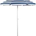 PICNIC TIME Outdoor Canopy Sunshade Beach Umbrella 5.5', Small Patio Umbrella, Beach Chair Umbrella, (Blue & White Stripe)